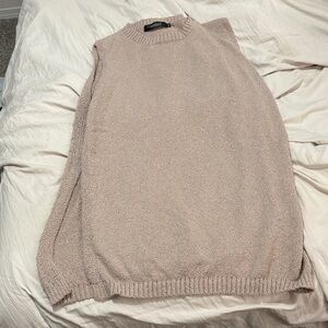 Sleeveless Knit Sweater Vest in Blush